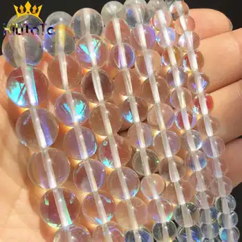 Temizle AB Flaş Kristal Cam Aytaşı Glitter Boncuk Yuvarlak dağınık boncuklar Takı Yapımı İçin DIY Charms Bilezik 15