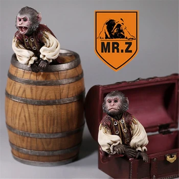 Mr. Z Stüdyo 1: 6 Ölçekli Korsan Maymun Kova kutu seti Şifa Figürü Hayvan Modeli Oyuncak Toplayıcı Masaüstü Dekorasyon Yetişkin Hediye