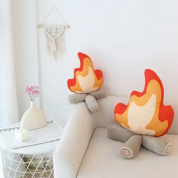 30 cm / 45 cm Komik Simülasyon Şenlik Ateşi peluş oyuncak Yumuşak Dolması Karikatür Yangın Bebek Oturma Odası yer minderi Yastık Dekor Hediye 2