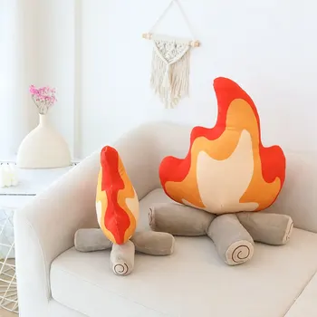 30 cm / 45 cm Komik Simülasyon Şenlik Ateşi peluş oyuncak Yumuşak Dolması Karikatür Yangın Bebek Oturma Odası yer minderi Yastık Dekor Hediye 3