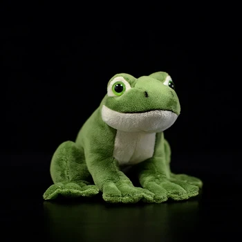 16 cm Sevimli Yeşil Kurbağa Gerçek Hayat Peluş Oyuncak Simülasyon Oturan Kurbağalar Dolması Yumuşak Mini Hayvan Bebek Doğum Günü noel Hediyesi Çocuklar İçin