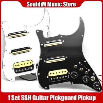 SSH Elektro Gitar Pickguard Pickup Singlecut Kablo Yüklü Kablolu Çift Bobin Gitar Seçim Guard Scratchplate Meclisi 0
