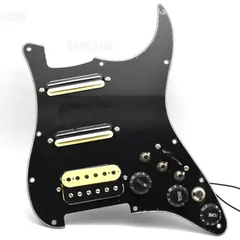 SSH Elektro Gitar Pickguard Pickup Singlecut Kablo Yüklü Kablolu Çift Bobin Gitar Seçim Guard Scratchplate Meclisi 3
