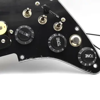 SSH Elektro Gitar Pickguard Pickup Singlecut Kablo Yüklü Kablolu Çift Bobin Gitar Seçim Guard Scratchplate Meclisi 4