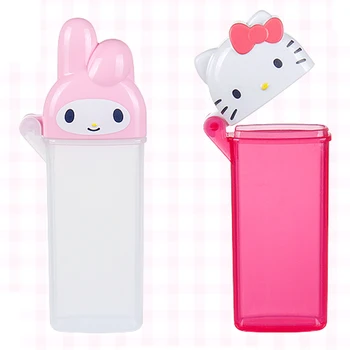 Kawaii Sanrio Aksesuarları saklama kutusu Hello Kittys Mymelody Karikatür Sevimli Güzellik pamuklu çubuk Kutusu Anime Oyuncaklar Kızlar için Hediye
