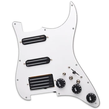 SSH Yüksek Çıkış Yüklü Kablolu Scratchplate Bobin Bölme 2 Mini Humbucker Bobin Pickup Elektro Gitar Pickguard 1
