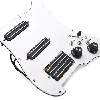 SSH Yüksek Çıkış Yüklü Kablolu Scratchplate Bobin Bölme 2 Mini Humbucker Bobin Pickup Elektro Gitar Pickguard 2