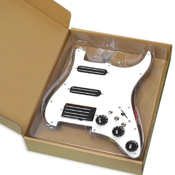 SSH Yüksek Çıkış Yüklü Kablolu Scratchplate Bobin Bölme 2 Mini Humbucker Bobin Pickup Elektro Gitar Pickguard 5