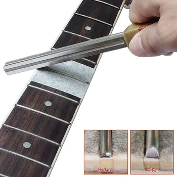 Gitar Fret Taçlandıran Dosya Guitarra Fret Tamir Luthier Aracı ile 2 adet Boyun koruma levhası Gitar Ukulele Bas Banjo 5