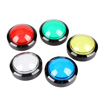5x Yeni 60mm Kubbe Şekilli LED Işıklı Basma Düğmeler Arcade bozuk para makinesi Işletilen Oyunlar ( Her Renk 1 Adet )