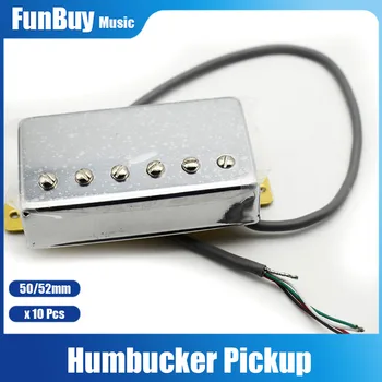 10 adet Elektro Gitar Çift Bobin Humbucker Pickup Boyun Köprü Pickup 50mm 52mm Seramik Mıknatıs LP Elektrik Gitar