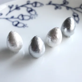 toptan Japon pamuk inci beyaz gri mor su damlası 14x18mm takı yapımı DIY kadınlar için