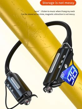 6000mAh 500 Saat Oynatma kablosuz bluetooth Kulaklık Manyetik Spor Koşu Kulaklık Boyun Bandı Spor kulaklık Gürültü azaltma