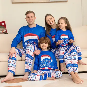 Noel Pijama Aile Eşleştirme Seti Yetişkin Çocuk Bebek Romper Noel Aile Eşleştirme Kıyafetler Noel aile pijamaları Giysileri