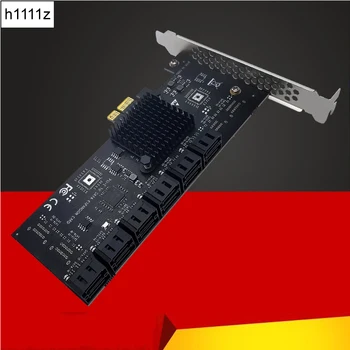 PCIE SATA Adaptör Kartı SATA Denetleyici 12 Port SATA 3 PCI Express X1 Genişletme Kartı kartlara Ekle Yükseltici PCIE Kartı Chia Madencilik