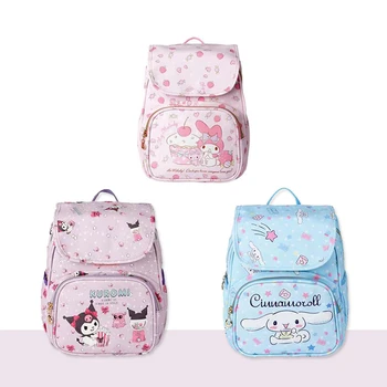 2022 Hello Kitty Karikatür Pu Baskı Anaokulu okul çantası Sevimli Çilek Yay Sırt Çantası Kalınlaşmış Kız Flap Sırt Çantası Çocuk Çantası