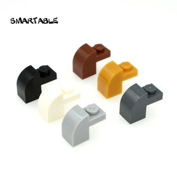 Smartable Tuğla Kavisli 1x2x1 1/3 Kavisli Üst Yapı Taşları Parçaları DIY öğretici oyuncaklar Uyumlu Büyük Markalar 6091 80 adet / grup