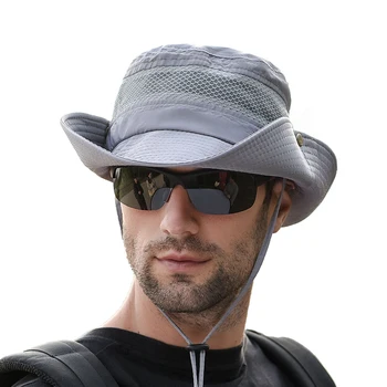 Güneş Kova Şapka Erkekler Kadınlar için Yaz UV Koruma Su Geçirmez Boonie Şapka Balıkçılık Yürüyüş Bahçe Safari Plaj