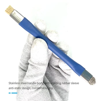 Çift Kafa Anti-Statik Fırça iPhone iPad Samsung Anakart Temizleme Araçları Cep Telefonu Araçları
