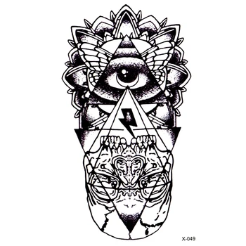 Tanrı'nın Gözleri Su Geçirmez Geçici Dövmeler Sticker totem kına dövme vücut sanatı sahte dövme flaş dövme etiket