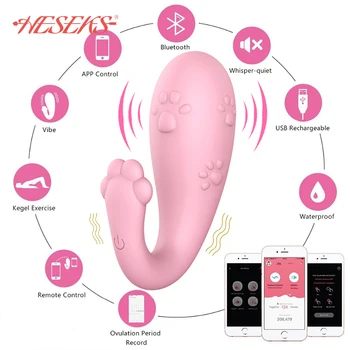 Akıllı APP Bluetooth Vibratör Bayanlara Seks Oyuncak Uzaktan Kumanda Küçük Canavar Klitoris g-spot Stimülatörü vajina masaj aleti