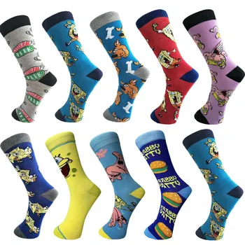 Kawaii Sevimli Sünger Bob Squarepants Patrick Yıldız Çorap spor çorapları Ter Emme Havalandırma Kız noel hediyesi İçin Erkek