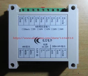 Ücretsiz kargo RS485 toplayıcı kart 8 yol 4-20mA analog giriş akım gerilim 2 yol 0-10 V çıkış MODBUS