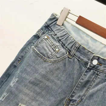 Yeni Yırtık Kot kadın kıyafetleri Gevşek Streç Yüksek Bel Kot Kadın Kot Pantolon Artı Boyutu Vintage Anne Kot Pantolon Q5513 2