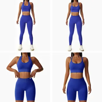 Yoga Seti Kadın Spor Giyim Spor Seti Spor egzersiz kıyafetleri Kadınlar İçin Spor Setleri Bayan Kıyafetler Spor Sutyeni Tayt Eşofman 4
