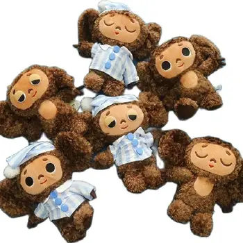 Yüksek Kaliteli cheburashka peluş oyuncak büyük gözler maymun giysileri ile bebek Rusya Anime bebek çocuk uyku yatıştırmak oyuncak bebekler çocuklar için