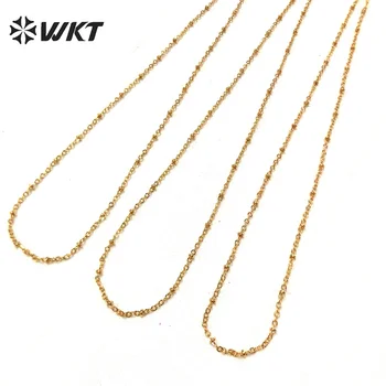 WT-BFN026 WKT en güzel Stil Zincir Kolye Erkekler Kadınlar Altın Renk Uzun takı parti Hediye İçin Yaka Gerdanlık