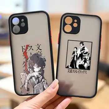 Bungou Sokak Köpekleri Anime Telefon Kılıfı için iPhone 14 13 12 11 Pro XSMAX X 7 XR SE 8 Artı Sevimli Darbeye Dayanıklı Sert Şeffaf Kapak Mat Coque