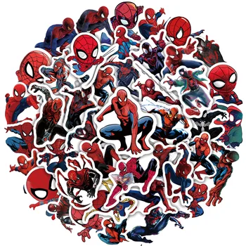 50 Yeni Marvel Kahraman Karakterler Örümcek Adam Graffiti Çıkartmalar Su Bardağı tekerlekli çanta Kaykay Çıkartmalar Su Geçirmez Çıkartmalar