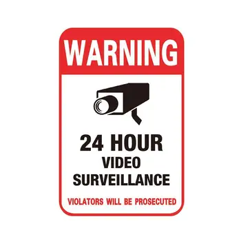 YENİ Sıcak 1/5 adet Su Geçirmez Güneş Koruyucu PVC Ev CCTV Video Kamera Gözetim Etiket İşaretleri Çıkartması Uyarı 2022 Alarm Güvenlik M5M6