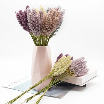 6 Adet Lavanta yapay çiçekler Ev Dekor Düğün Süslemeleri Noel Scrapbooking Dıy yemek masası Vazolar Dekorasyon için