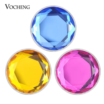 Vocheng Zencefil Yapış Charms 18mm 8 Renkler Değiştirilebilir Cam Düğme takı Vn-1828