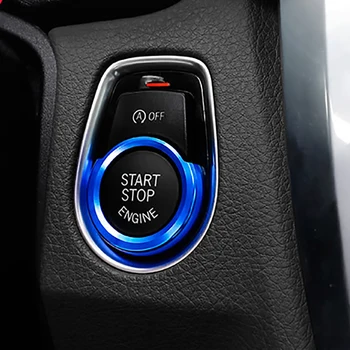 Start Stop Push Button Kontak Anahtarı Matkap Dekorasyon Halka Motor Güç Anahtarı Trim Sticker BMW F30 316i 320i 328i F20 4