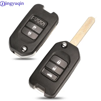 jingyuqin 10 adet Uzaktan 2/3 Düğmeler Katlanır Kapak Uzaktan Anahtar Kabuk Kapak Kılıf Honda Civic City Fit CRV Vezel
