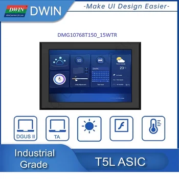 DWIN 15.0 İnç 1024*768 LCD Modül, Dirençli Dokunmatik IPS Ekran, Arduino ESP32-DMG10768T150