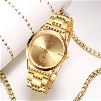 WoMaGe Moda Lüks Gül Altın Paslanmaz Çelik Kadın İzle Bayanlar İzle Reloj Mujer Kadın saatler montre femme 2019 Saat Saati 0